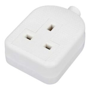 Single Gang Rubber Socket White
