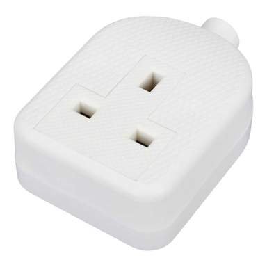 Single Gang Rubber Socket White