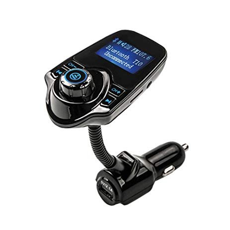 T10 Wireless In-Car Bluetooth FM Transmitter for Car