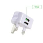 Triangle style 2Amp USB Plug white