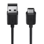 Type C cable in black 2 meter