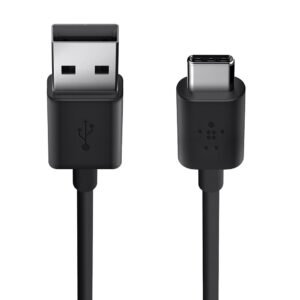 Type C cable in black 2 meter