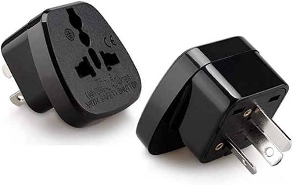 UK to Australia twin pack adapter black
