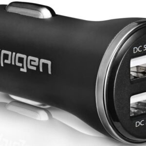 USB 3 amp dual port car charger black