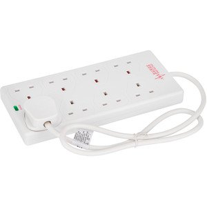 6 Gang Individual switched 3M White