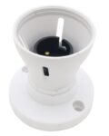 Bayonet Batten White Ceiling Lamp Holder BC B22 Light Bulb Socket Lamp Fitting