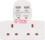 2 Way 2 USB Top side Wireless Socket