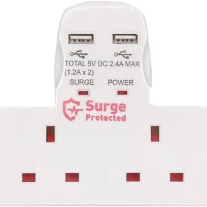 2 Way 2 USB Top side Wireless Socket