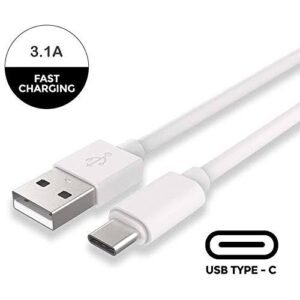 White 2 Meter Long Type C Cable