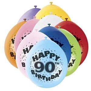 Party Balloons - Assorted - Pack of 10 * Age 90