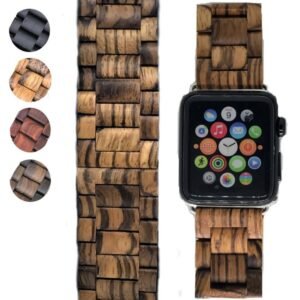 handcrafted wooden band for apple watch