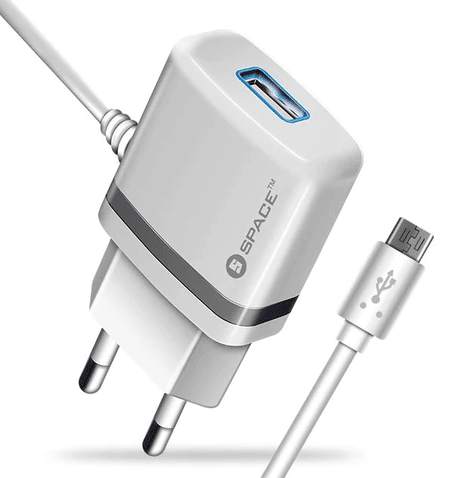 Mains charger wired microusb