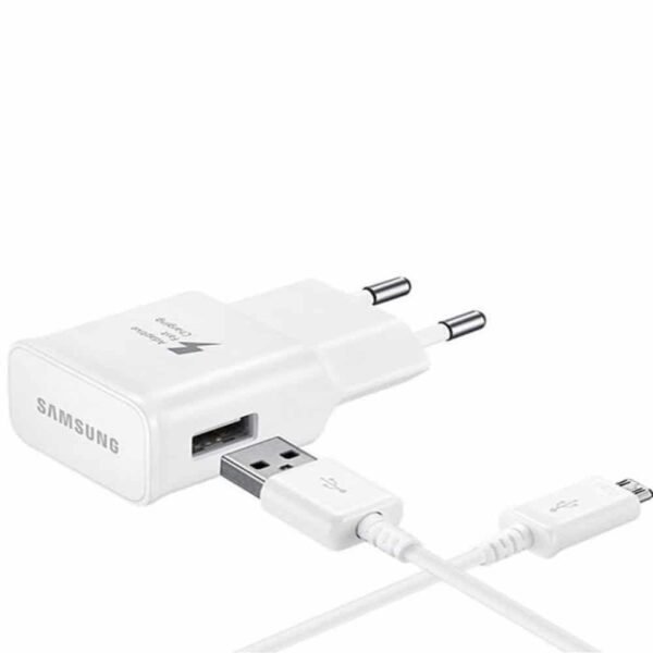 Samsung Adaptive Quick Charger EP-TA20EWE (EPTA20EWE) With ECB-DU4EWE 1.5M Microusb Cable For Galaxy S7/S6/S5