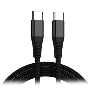 Braided Grey/Black 1M Type C Cable
