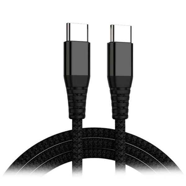 Braided Grey/Black 1M Type C Cable