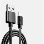 iPhone 6 Nylon Braided Cables Grey/blk 1M