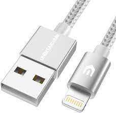 iPhone 6 Nylon Braided Cables Silver 2M