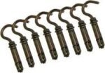 Open Hook Bolts, 6 mm, 8-Piece