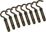 Open Hook Bolts, 6 mm, 8-Piece