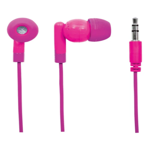 pink earphones without mic