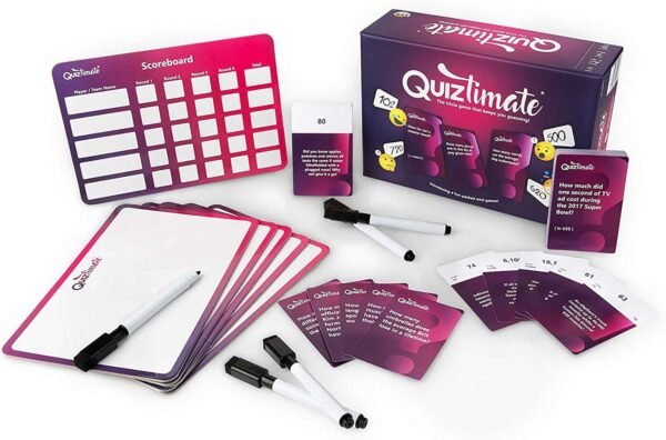 QUIZTIMATE - The trivia game that keeps you guessing! - The hilarious 4-round quiz game that anyone can win, perfect for friends and family!