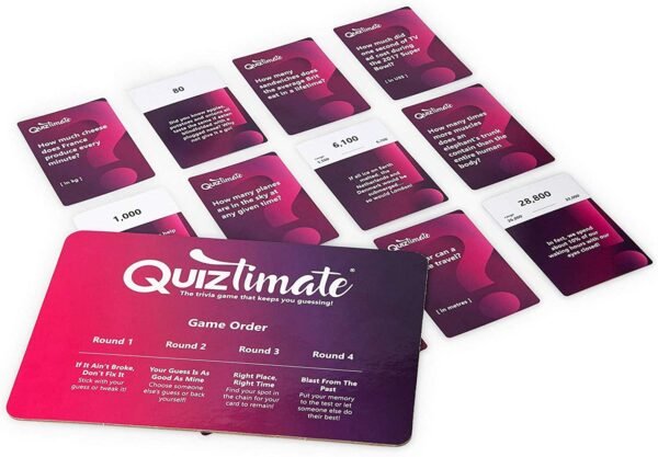 QUIZTIMATE - The trivia game that keeps you guessing! - The hilarious 4-round quiz game that anyone can win, perfect for friends and family!