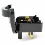 European EU Schuko to UK 3 Pin Converter Plug 13A, Black (Grounded)