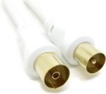 2 Meter 2M TV Lead Male to Female Black /White