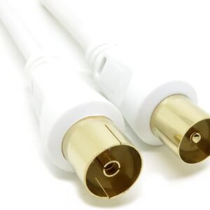 2 Meter 2M TV Lead Male to Female Black /White