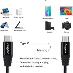 USB-C Cable To Micro Usb OTG For Smartphones, Tablets, Hard Drives, And Cameras