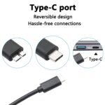 USB C to Micro USB 3.0 Cable,USB C Hard Drive Cable,Type C to Micro USB B 3.0 Cable 5Gbps Speed Data Transfer Sync,for SSD HDD - 1 Meter