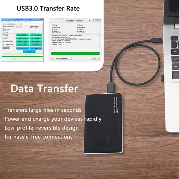 USB C to Micro USB 3.0 Cable,USB C Hard Drive Cable,Type C to Micro USB B 3.0 Cable 5Gbps Speed Data Transfer Sync,for SSD HDD - 1 Meter