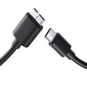 USB C to Micro USB 3.0 Cable,USB C Hard Drive Cable,Type C to Micro USB B 3.0 Cable 5Gbps Speed Data Transfer Sync,for SSD HDD - 1 Meter