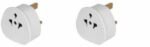 2 PACK UK Visitor Adaptor USA/EU/China/Australia To 3 Pin UK Adapter Plug. American to UK Adapter/EU to UK adapter