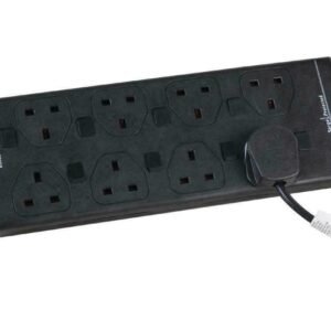 8 Gang Individual Swithced Black 2M Rectangle