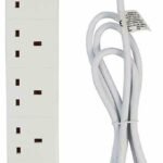 5 Gang 2 USB Surge Protected white