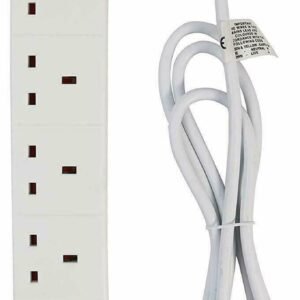 5 Gang 2 USB Surge Protected white