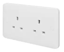 2 Gang Unswitched Socket