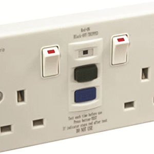 2 Gang RCD Switched Socket