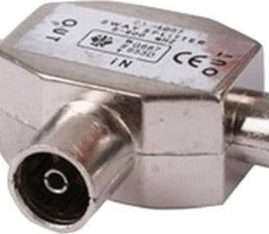 2 Port TV COAX Splitter - Female to 2x Male