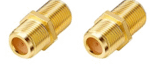 Gold Flashed F Type Connector Coupler