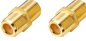 Gold Flashed F Type Connector Coupler