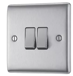 Double Light switch Metal