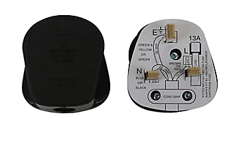 13A Black Plugs