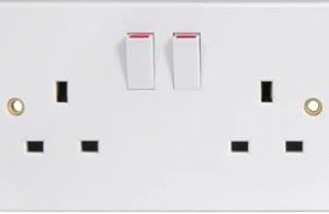 Twin / Double Switched Socket Plain