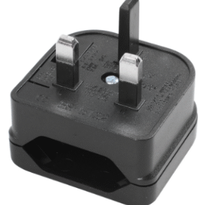 2 pin to 3 pin EU adapter Black
