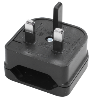 2 pin to 3 pin EU adapter Black