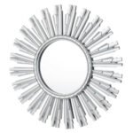 Round Sunburst Mirror Wall Art Decor for the Living Room, Bedroom & Entryway