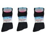 Mens Gentle Grip Socks Non Elastic Soft Top Diabetic COTTON - WOOL- SEAM FREE
