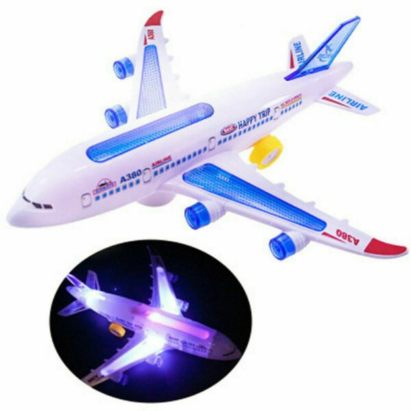 New Airlines Flash Electric Air Bus with Flash Lights Airplane Toy